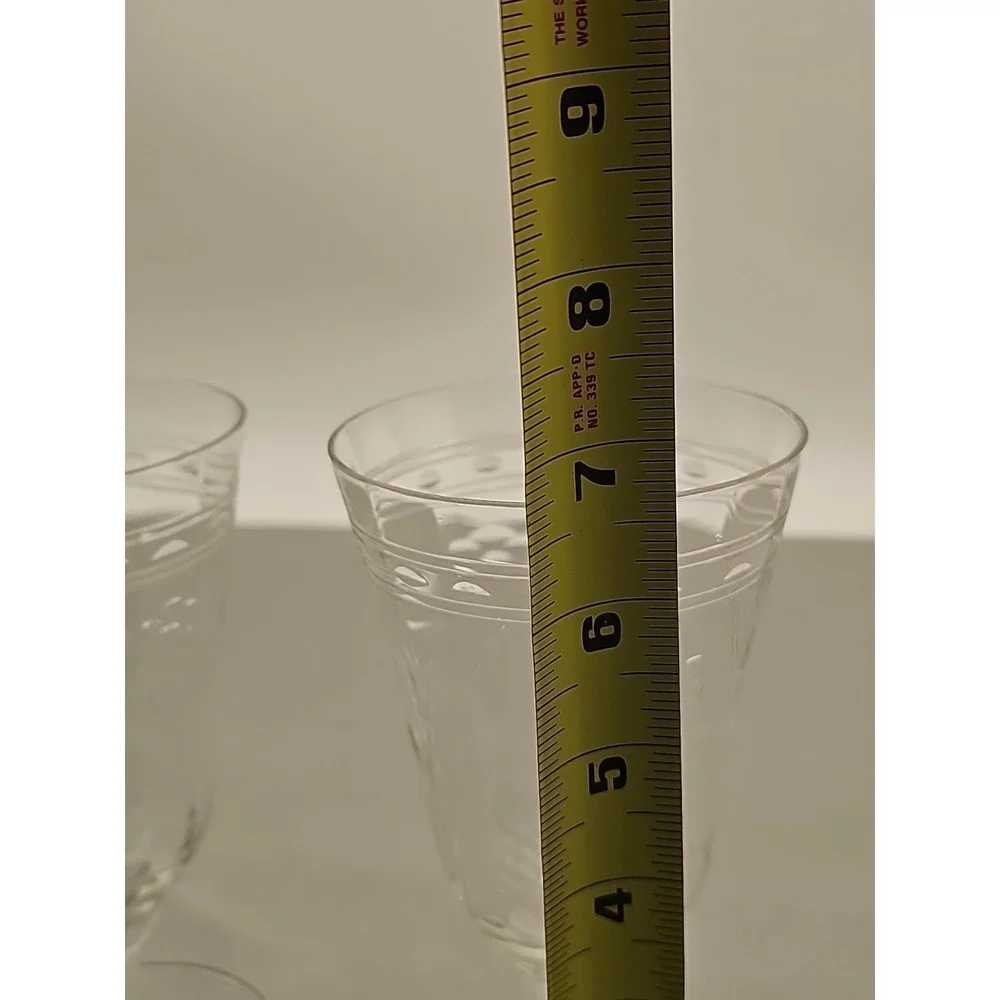 Vintage Fostoria Heather Clear Etched‎ Juice Glasses Lot Of 2
